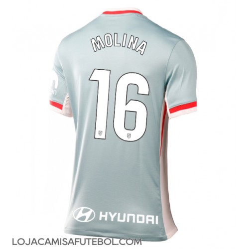 Camisa de Futebol Atletico Madrid Nahuel Molina #16 Equipamento Secundário Mulheres 2024-25 Manga Curta